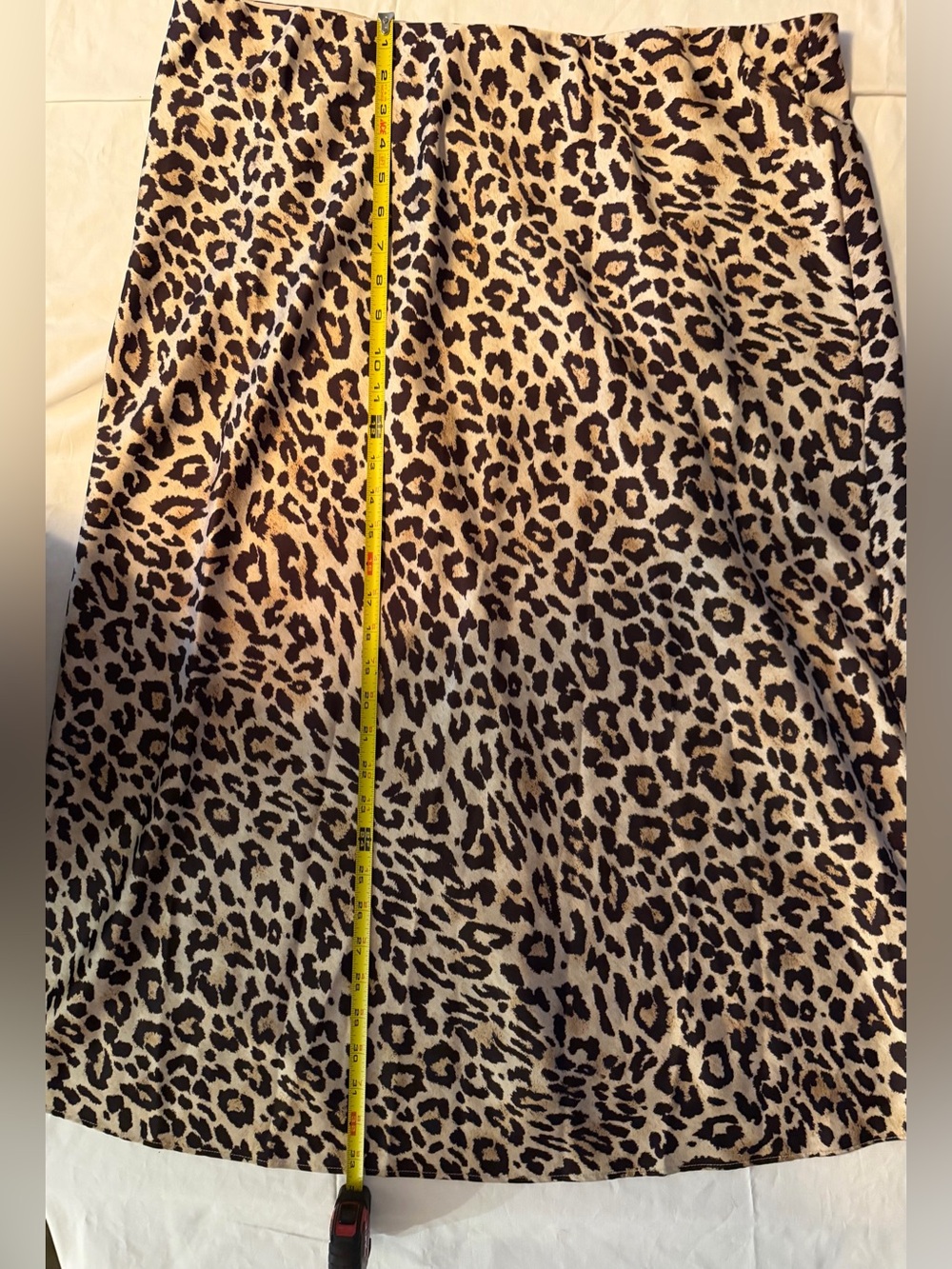 J. Crew Leopard Print Midi Skirt in Beige and Brown
